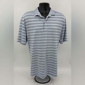 Johnnie-O Performance Polo Featherweight Blue Stripe JMPO2920 Men’s XL